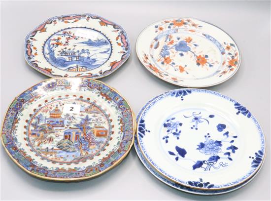 Six 18th Century plates